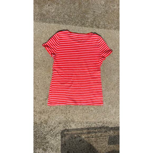 Talbots Blouse Women Size Small Stripe The Talbots Tee Crewneck Short Sleeve Top - Picture 4 of 4